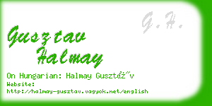 gusztav halmay business card